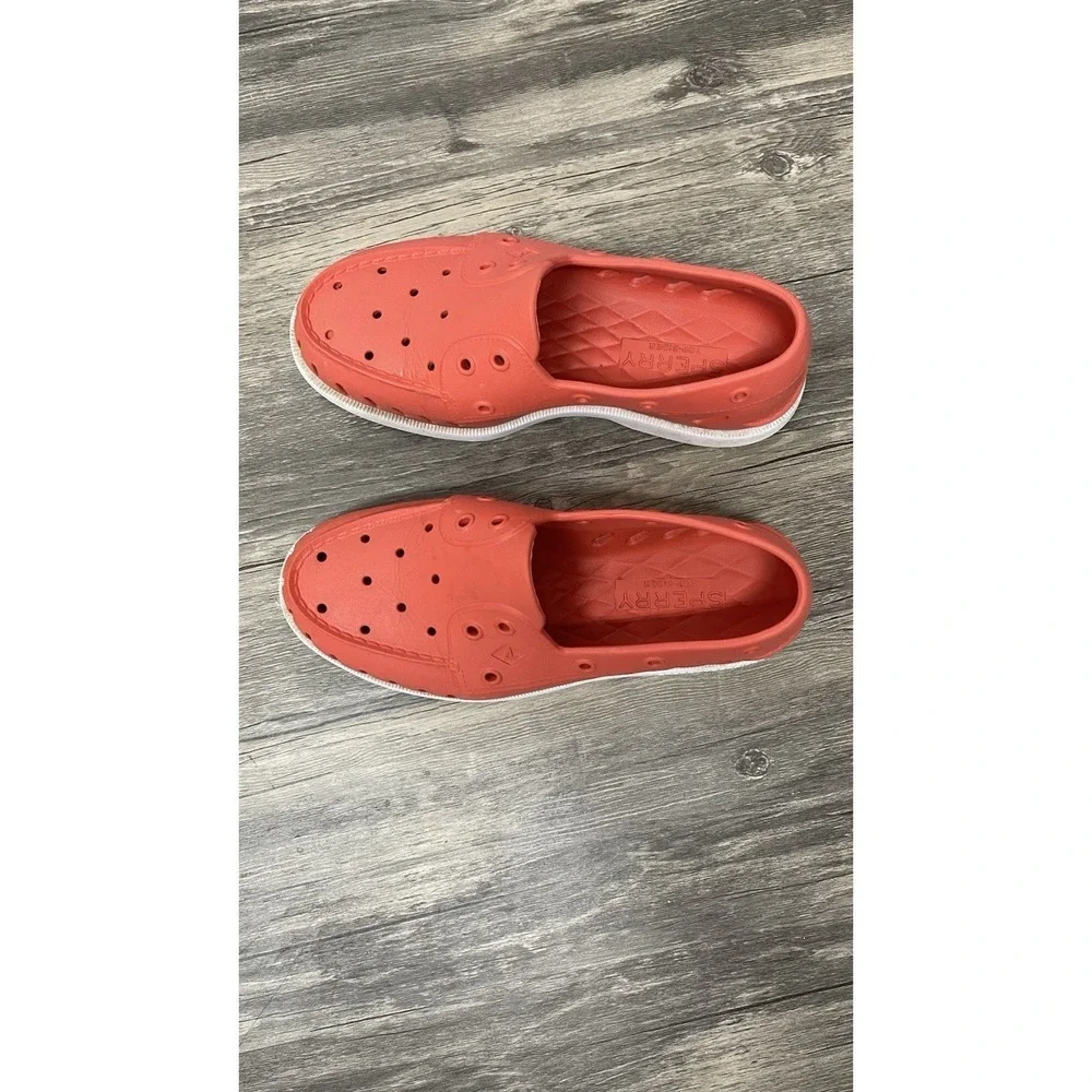 Sperry‎ Authentic Original Float Boat Shoes Coral Red Rubber Mens 6 Womens 8